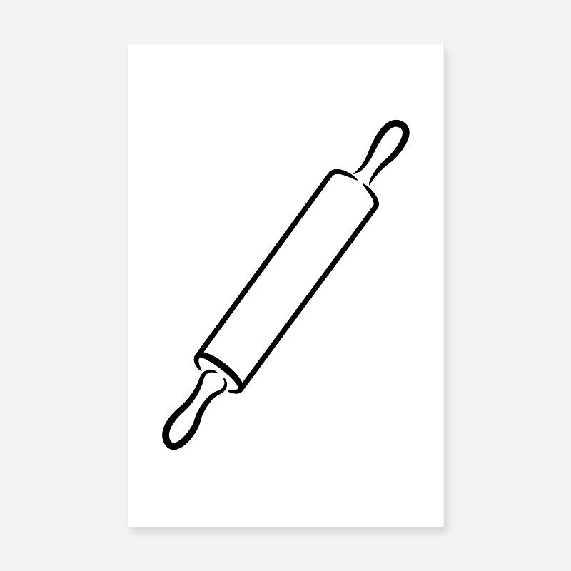 Rolling pin sketch Poster 8" x 12" (20x30 cm)