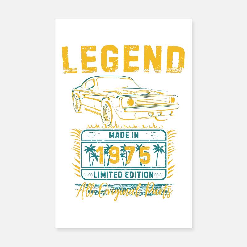 Légende créée en 1975 - Poster 20 x 30 cm - blanc