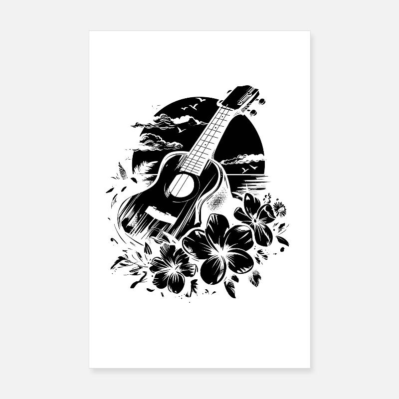Graphiques Ukulele Poster 20 x 30 cm