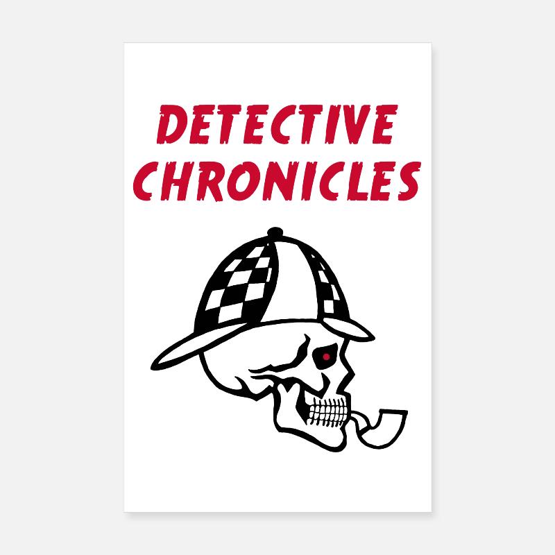 Detective Skull Poster 8" x 12" (20x30 cm)
