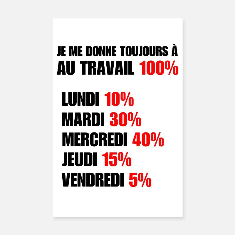 I always give 100 at work Poster 8" x 12" (20x30 cm)