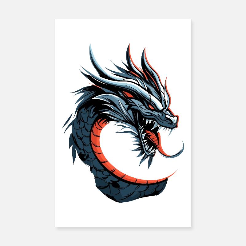 Dragon Créature mythique Dragon Lover Dragon de feu Poster 20 x 30 cm