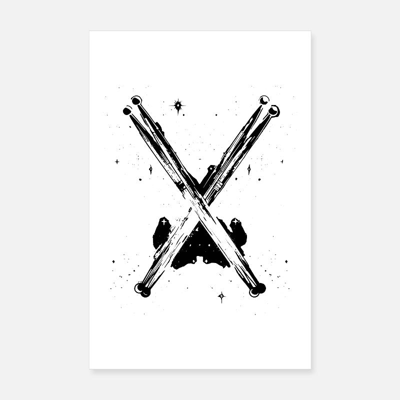 Drumsticks Sketch Poster 8" x 12" (20x30 cm)