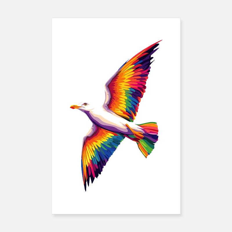 Möwe Strand Meer Nordsee Ostsee Silbermöwe Möwen Poster 20x30 cm