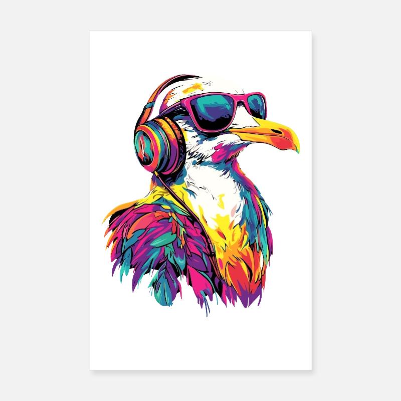 Möwe Strand Meer Nordsee Ostsee Silbermöwe Möwen Poster 20x30 cm