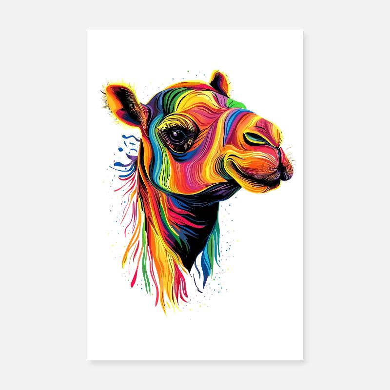 Camel Dromedary Bactrian Camel Gift Camels Poster 8" x 12" (20x30 cm)