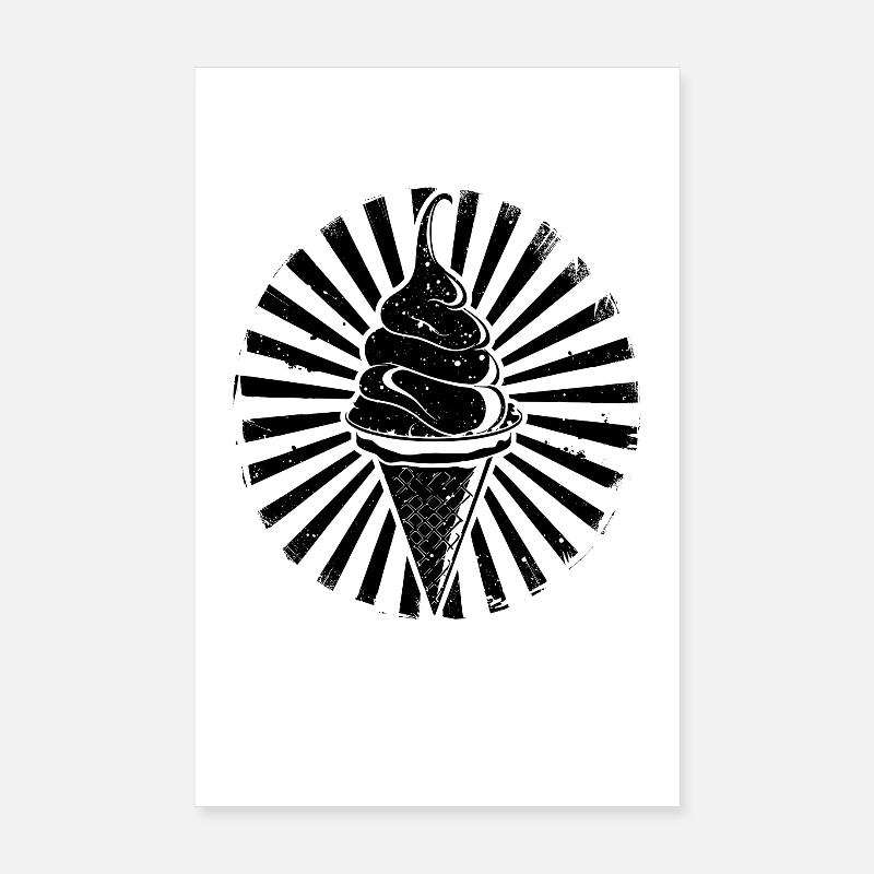 Cornet de crème glacée Poster 20 x 30 cm