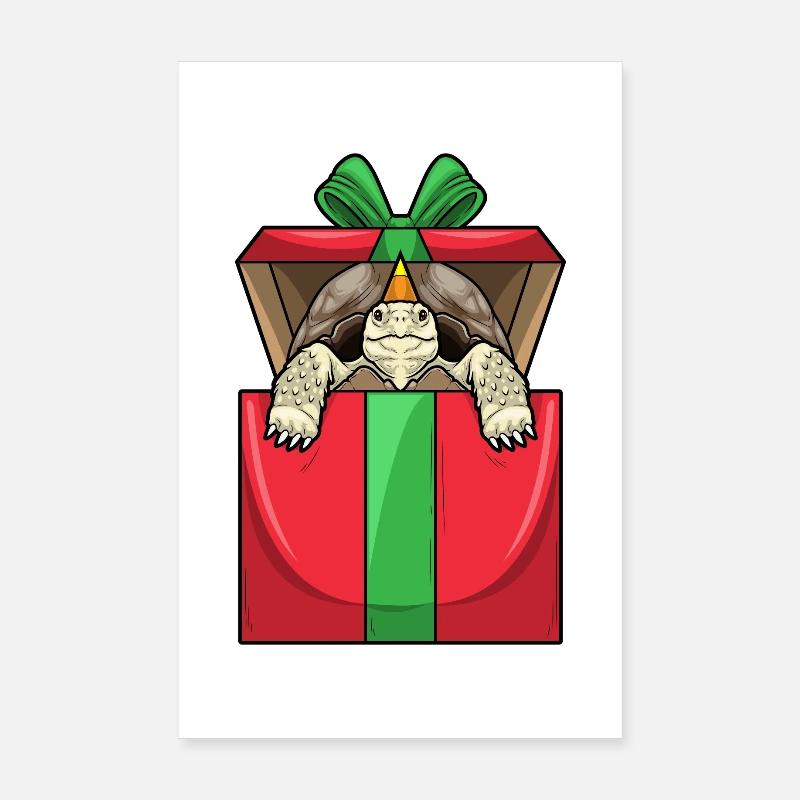 Turtle Birthday Package Poster 8" x 12" (20x30 cm)