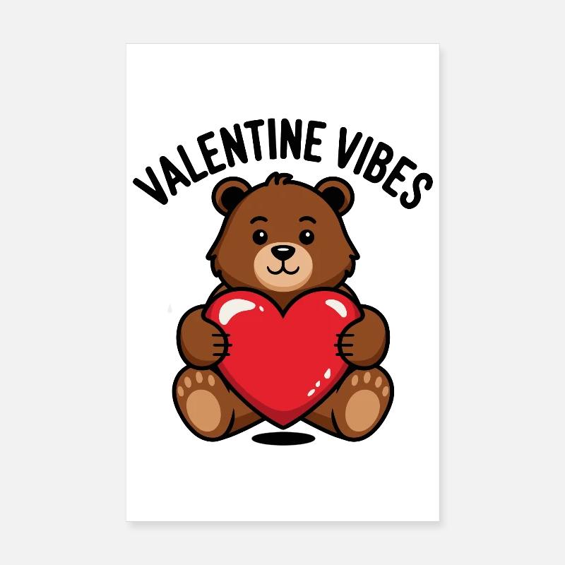 Valentine vibes for lovers on Valentine's Day Poster 8" x 12" (20x30 cm)