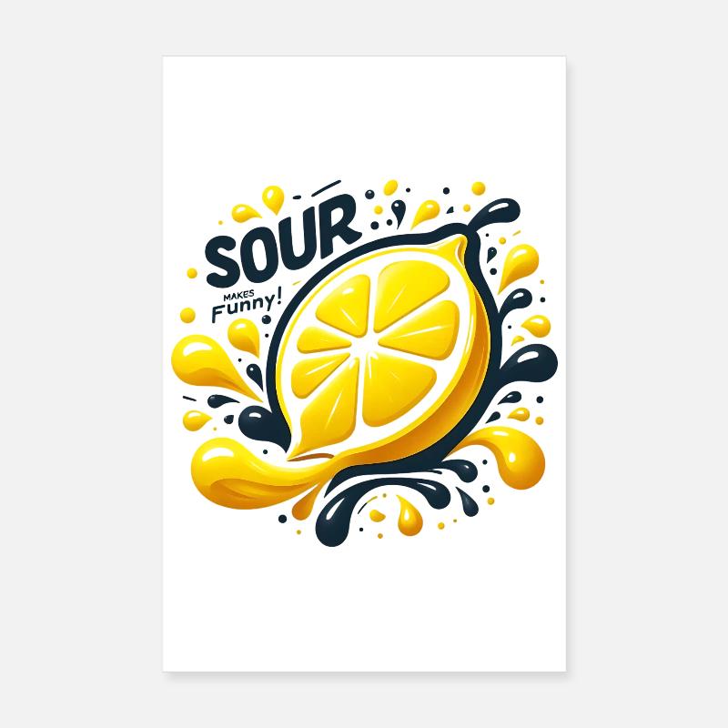 Lemon Splash Poster 8" x 12" (20x30 cm)