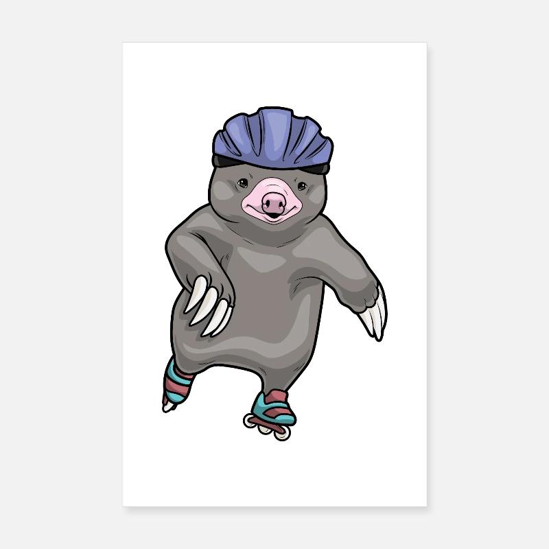 Patins en ligne Mole Poster 20 x 30 cm