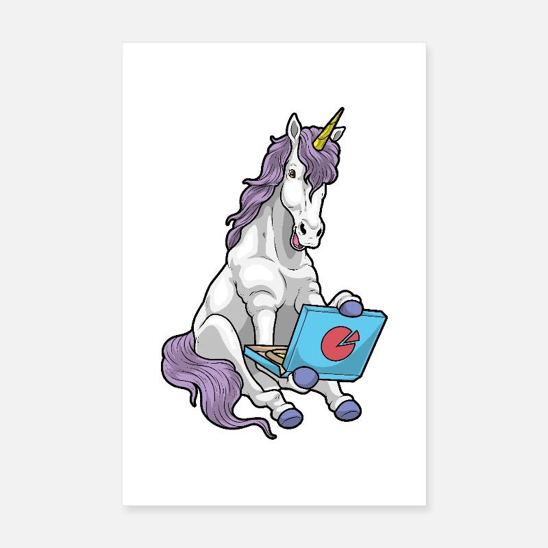 Pizza Licorne Poster 20 x 30 cm