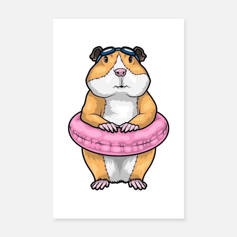 Bouée de sauvetage pour hamster Poster 20 x 30 cm