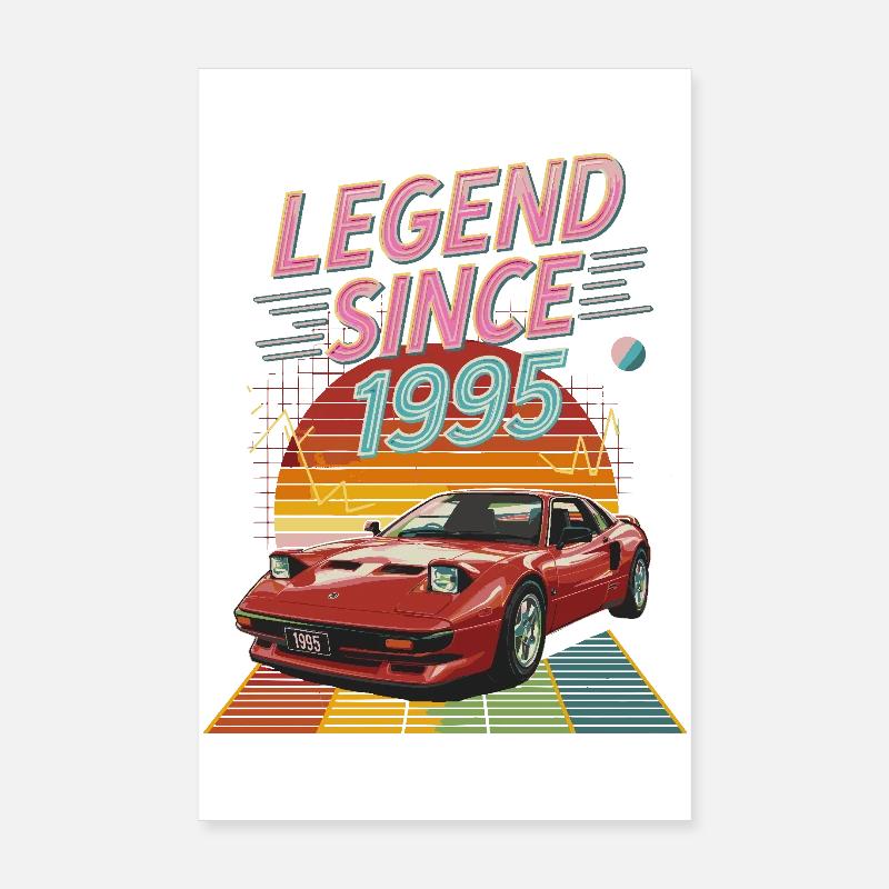 Legend Since 1995 Retro Car Art Poster 8" x 12" (20x30 cm)