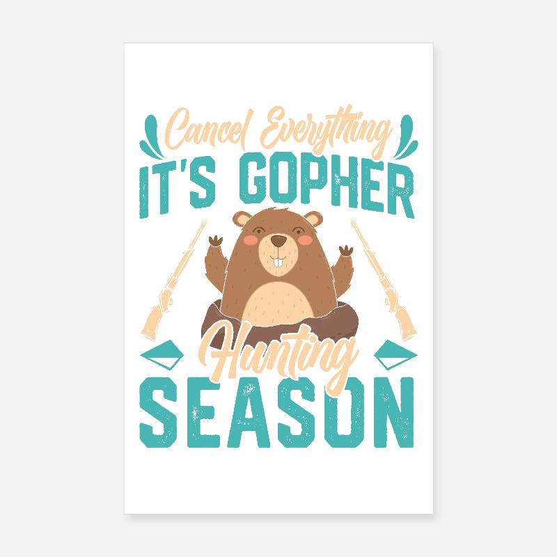 Murmeltier, Jäger, Jagd Poster 20x30 cm