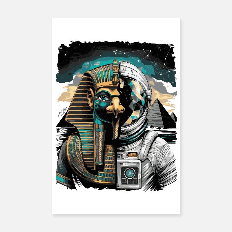 Horus en tant que concept d’astronaute futuriste Poster 20 x 30 cm