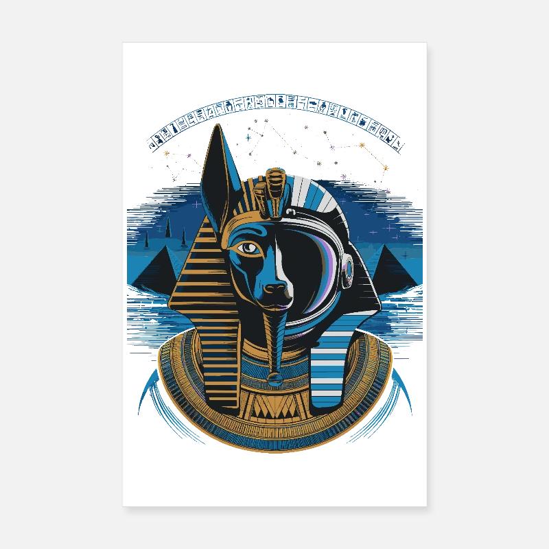 Celestial Anubis Hybrid Design Poster 8" x 12" (20x30 cm)
