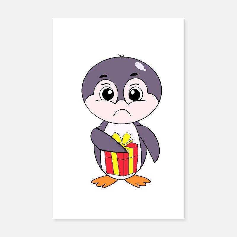 Elegant penguin, versatile for every moment - Poster 8" x 12" (20x30 cm) - white