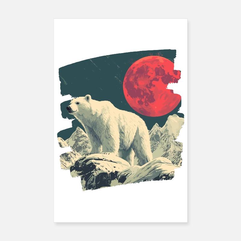 Eisiger Bär Poster 20x30 cm