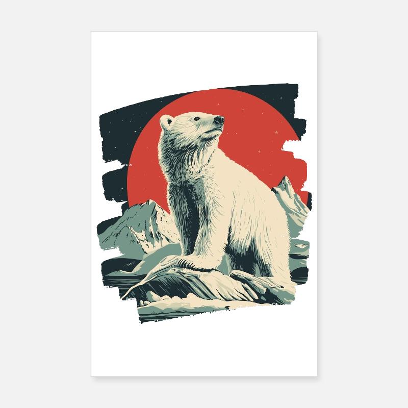 Icy Bear Poster 8" x 12" (20x30 cm)