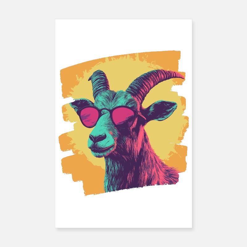 Goat Poster 8" x 12" (20x30 cm)