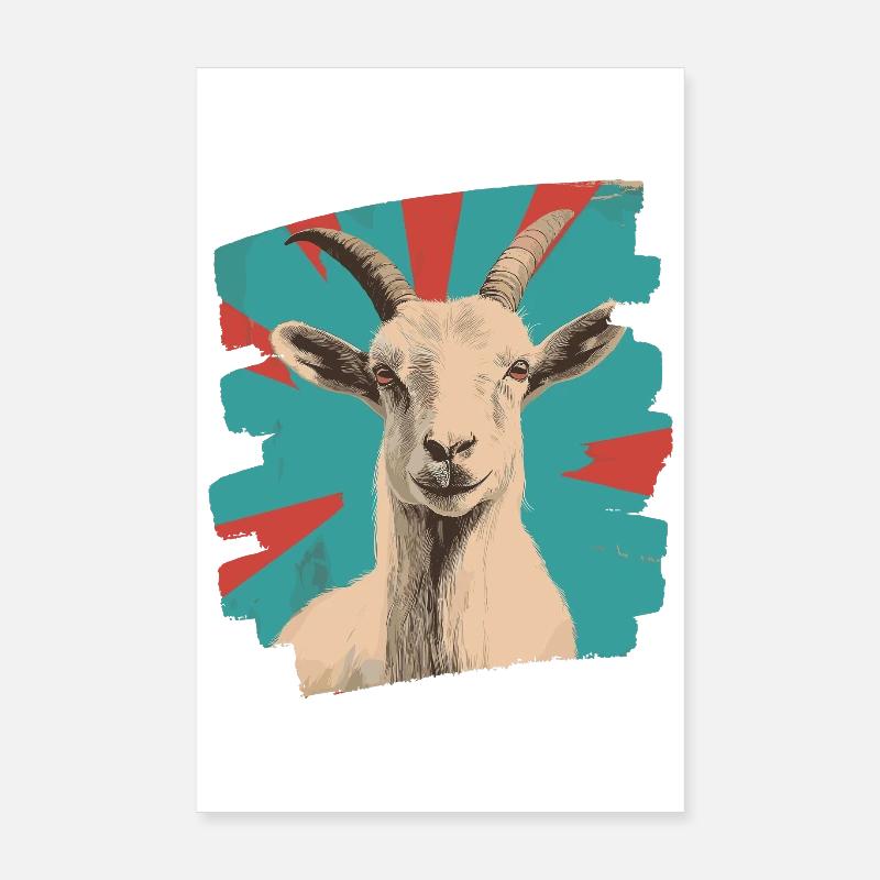 Chèvre Poster 20 x 30 cm