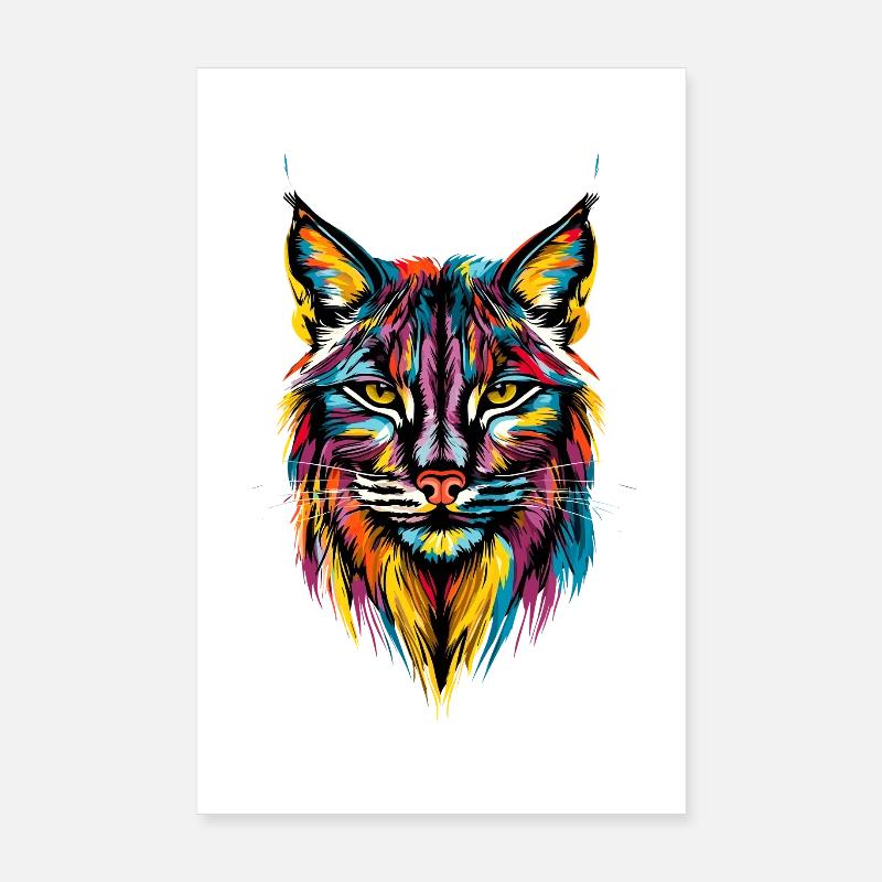 Lynx Chat sauvage Grands chats Chats Mignon Lynx Poster 20 x 30 cm