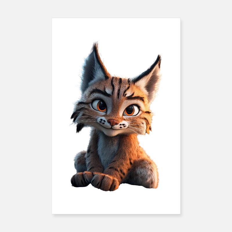 Lynx Chat sauvage Grands chats Chats Mignon Lynx Poster 20 x 30 cm