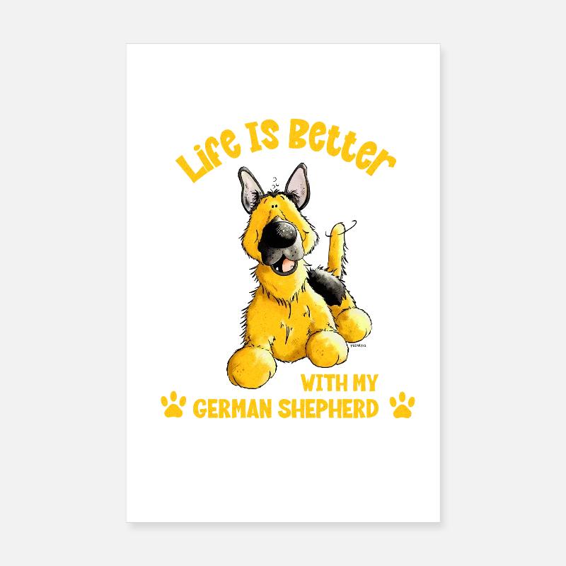 German Shepherd Saying Poster 8" x 12" (20x30 cm)