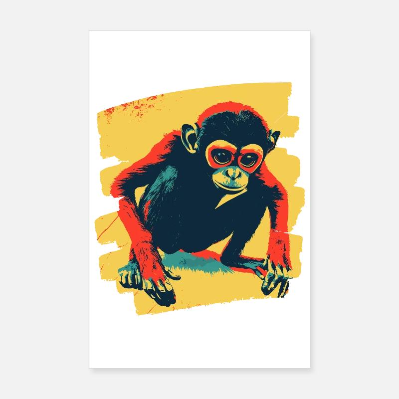 Affe Poster 20x30 cm