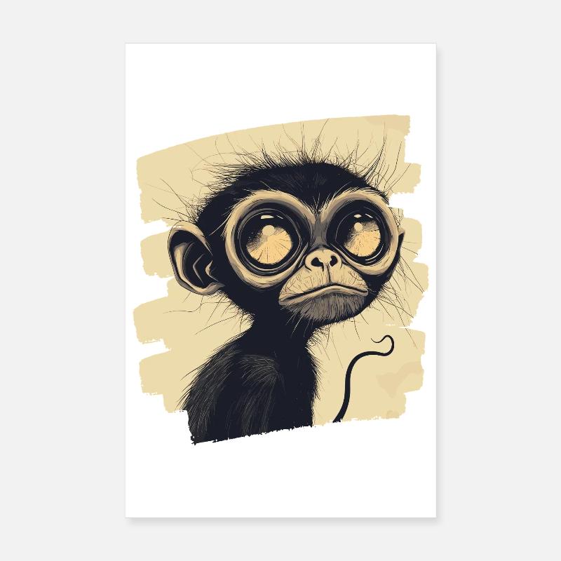 Monkey Poster 8" x 12" (20x30 cm)