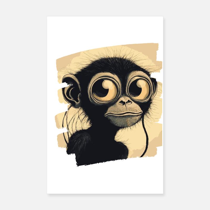 Monkey Poster 8" x 12" (20x30 cm)