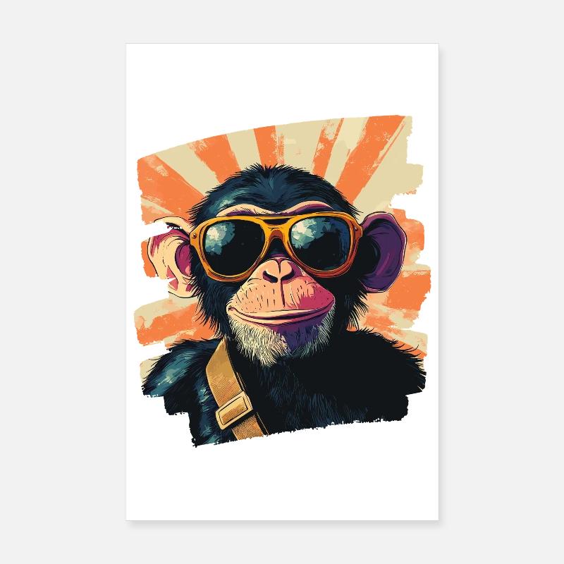 Singe Poster 20 x 30 cm
