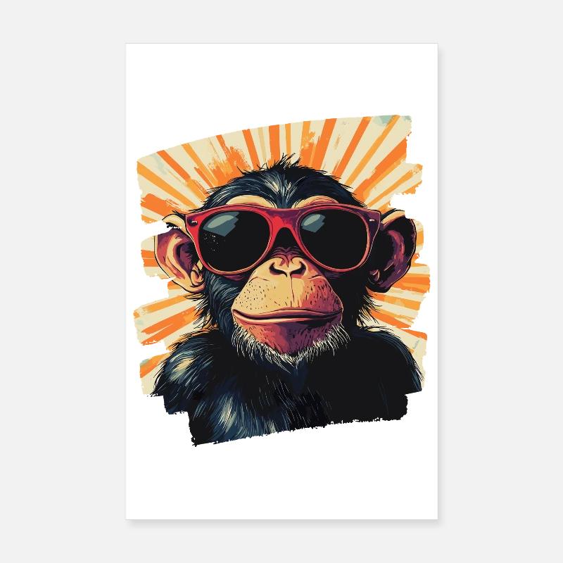 Affe Poster 20x30 cm