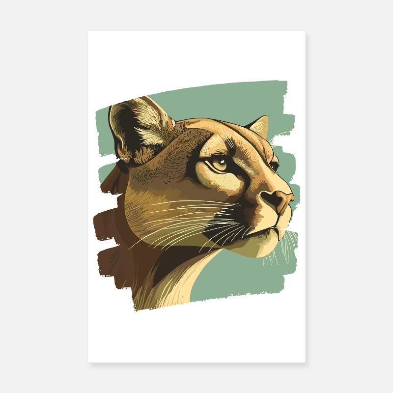 Lion from mountain Retro Poster 20x30 cm