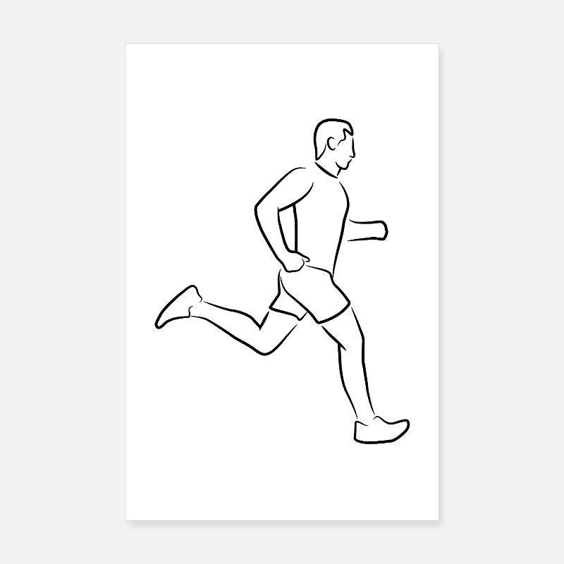 Läufer Junge Poster 20x30 cm