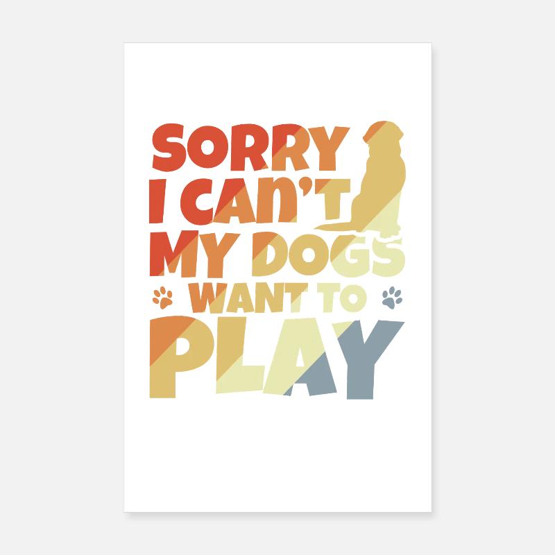 Hundehalter Witz Poster 20x30 cm