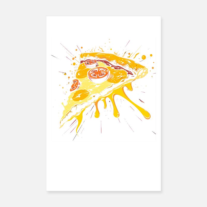Graphique de la tranche de pizza Poster 20 x 30 cm