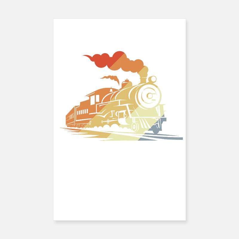 Train à vapeur d’époque Poster 20 x 30 cm
