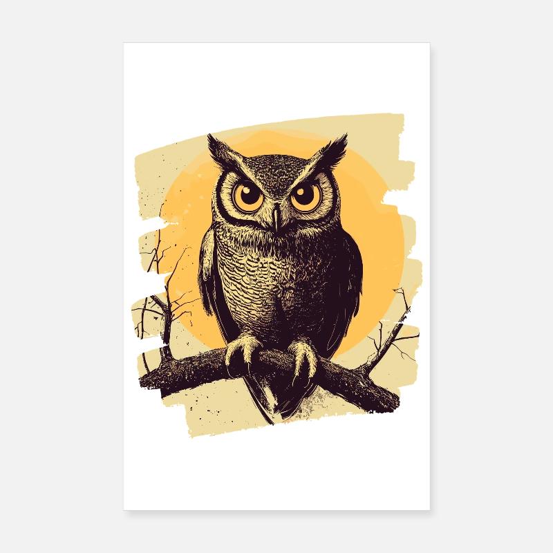 Eule Poster 20x30 cm