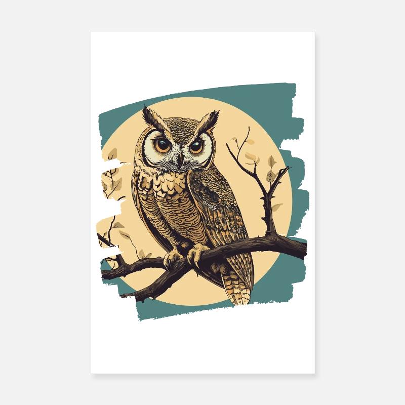Hibou Poster 20 x 30 cm