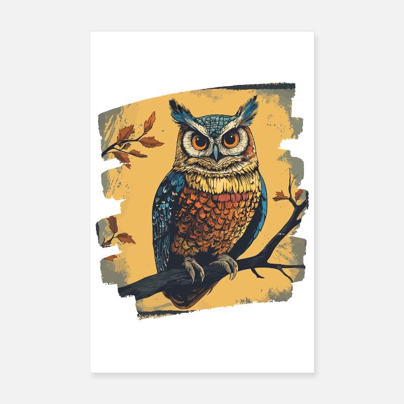 Hibou Poster 20 x 30 cm
