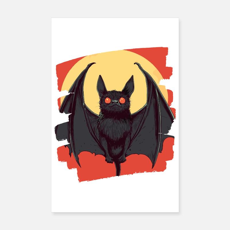 Fledermaus Retro Poster 20x30 cm