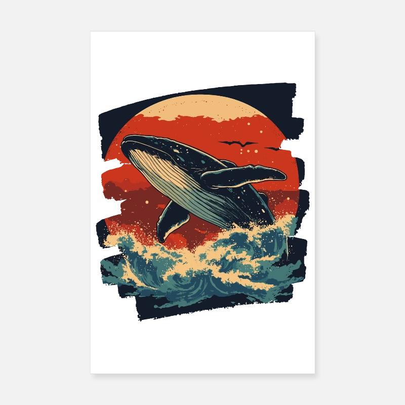 Baleine Poster 20 x 30 cm
