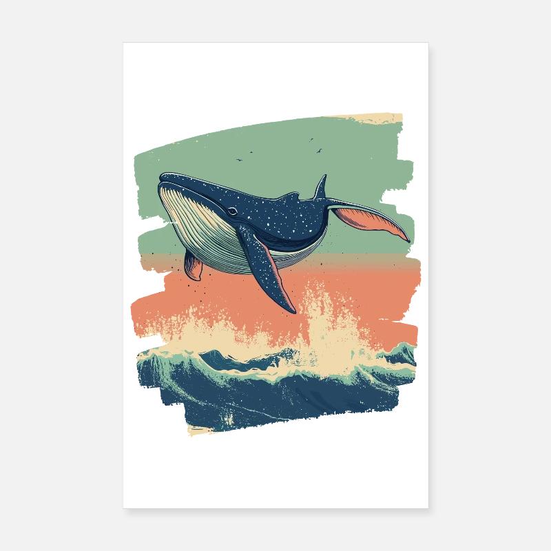 Baleine Poster 20 x 30 cm