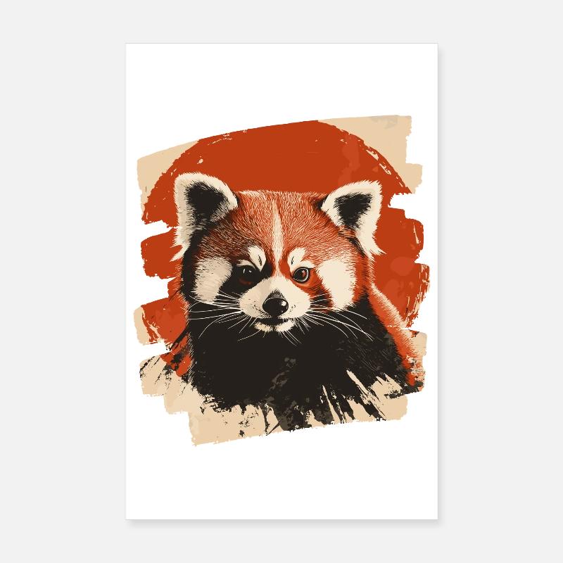 Roter Panda - Poster 20x30 cm - Weiß