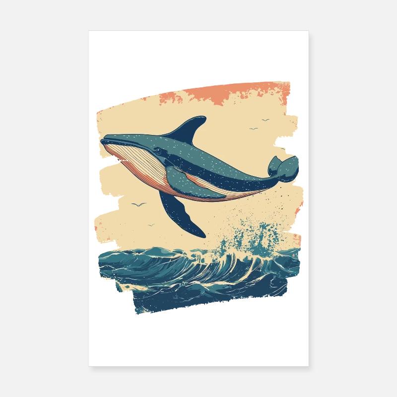 Baleine Poster 20 x 30 cm