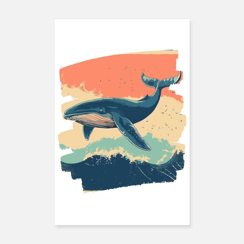 Baleine Poster 20 x 30 cm
