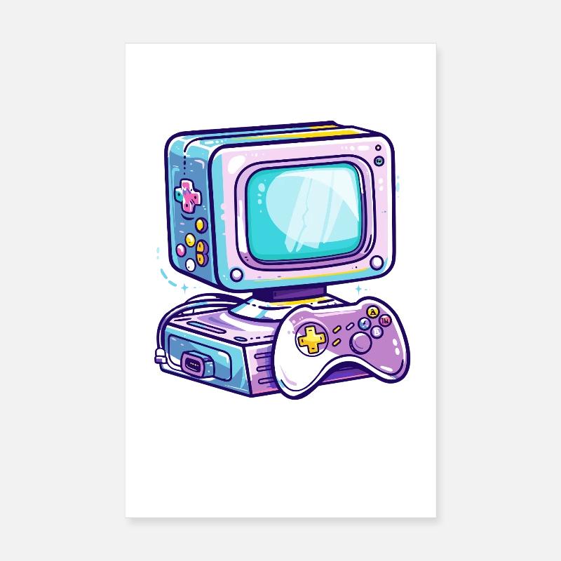 Gaming PC Comic Style Poster 8" x 12" (20x30 cm)