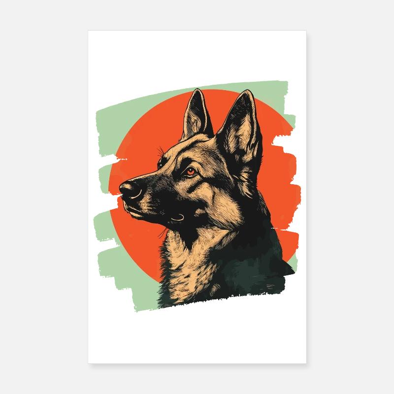 Schäferhund Poster 20x30 cm